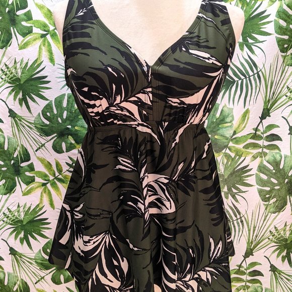 Kona Sol Other - Kona Sol Handkerchief Olive Bathing Suit Top 14W